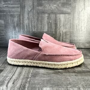 Toms Alonso Loafer Espadrille Men's 11.5 Ash Pink Suede Slip On Shoes